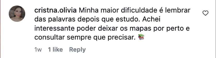 Depoimento de aluno