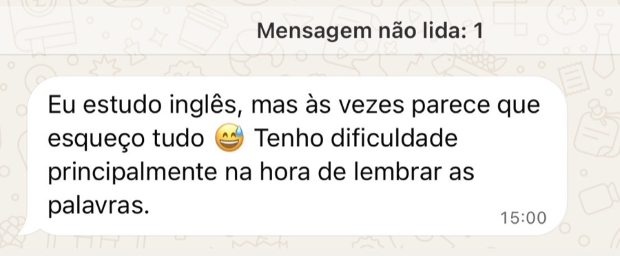 Depoimento de aluno
