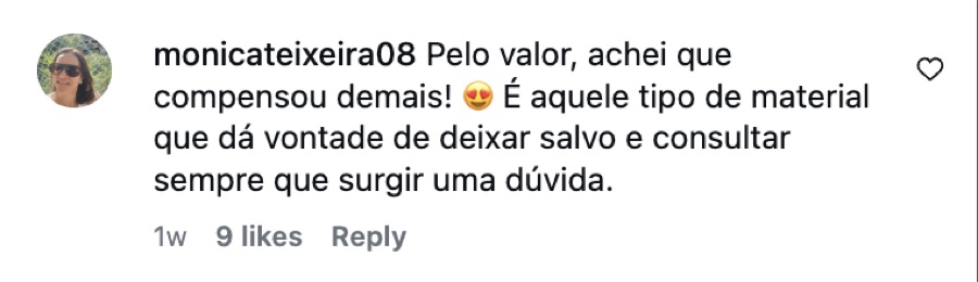 Depoimento de aluno