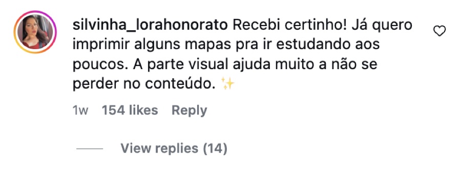 Depoimento de aluno